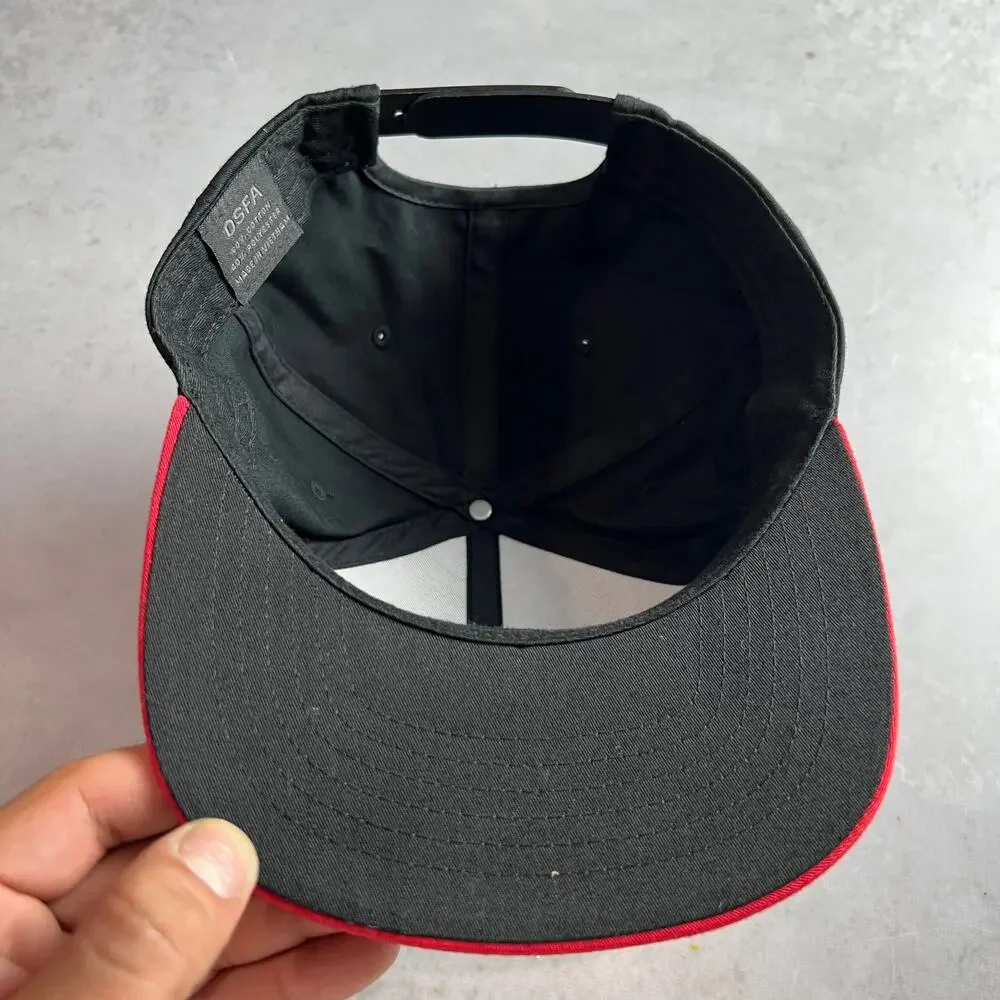 Fox Racing Head Snapback Hat Black & Red One Size Adjustable